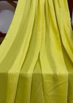 Micro Velvet non stretch Yellow color Fabric Velvet Dress, Gown Fabric -... - £5.06 GBP+