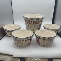 Everybody Loves Popcorn, Ceramic Popcorn 5 Piece Family Set - $34.65