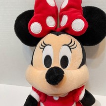 Disney Minnie Mouse 20&quot; Plush Doll Red White Polka Dots Dress Bow Stuffed - £9.84 GBP