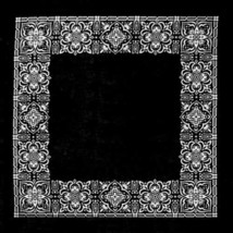Carolina Creative Bandanna BLACK Open Center Paisley Print 22&quot; x 22&quot; Hav... - $7.51