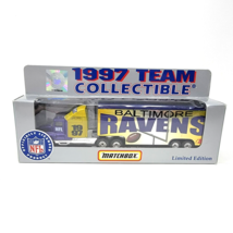 Baltimore Ravens NFL Matchbox 1997 1:80 Kenworth T600 Tractor Trailer Di... - £15.61 GBP