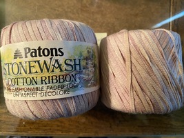 Patons Stonewash Cotton Ribbon Color 2266 Pale Pink or Lilac  - £4.74 GBP