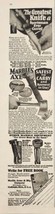 1929 Print Ad Marble&#39;s Axes, Sportsman Knives Marble Arms Gladstone,Michigan - £11.48 GBP