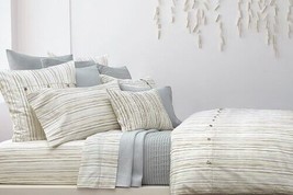 Dkny Pure Comfort Stripe Organic 5P Queen Duvet Cover Shams Set - £179.91 GBP