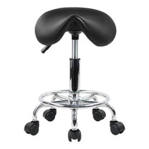 Adjustable KKTONER PU Leather Rolling Saddle Stool with Wheels - Comfort... - $1,316.29 MXN