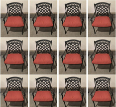 Outdoor dining chair set of 12 aluminum patio furniture restaurant seating - $2,163.15