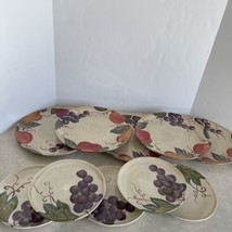 Set Of 10 Tabletops Ceramica VENETIAN Hand Painted 11&quot; Dinner &amp; 8” Salad Plates - £43.82 GBP