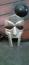 MF Doom steel Roman Face Gladiator Face Helmet Mask Halloween Face Hide Mask Med - $56.54