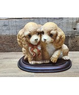 Vintage Homco Masterpiece Porcelain 1988 Spaniel Puppies With Base - SHI... - £12.41 GBP