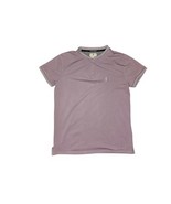 Scott James Shirt Men Medium Henley Lavender Short Sleeve Stretch - $20.84 CAD