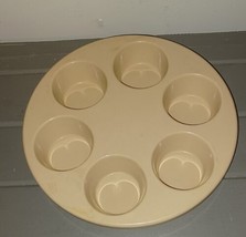 Vintage LittonWare Microwave Oven Cookware 6 Cupcake Muffin Pan 39284 1970&#39;s - £10.21 GBP