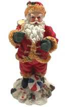 Santa Claus with Toy Sack Resin Figurine 5 In Gerson Intl Christmas Home... - $14.96