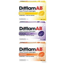 3x DIFFLAM AB Sore Throat Lozenges 12s Kill Bacteria Soothes Relieve Sore Throat - £22.66 GBP