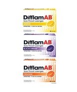 3x DIFFLAM AB Sore Throat Lozenges 12s Kill Bacteria Soothes Relieve Sor... - £22.74 GBP