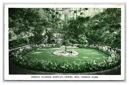 1950 Spring Flower Display Jewel Box Forest Park St Louis MO Chrome Postcard N19 - £2.33 GBP