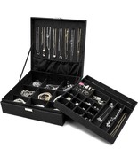 Procase Jewelry Box Organizer For Women And Girls, Two Layer, And Watches - £25.90 GBP