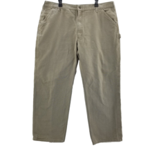 Carhartt B11 DES Work Pants Desert Khaki Dungaree Fit Carpenter Duck 42x32 - $30.65