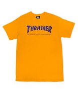 Mens T-shirt Thrasher Magazine Logo Gold Purple - $17.39