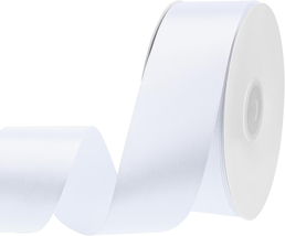 White Ribbon, 60 Yards 1-1/2 Inch White Satin Ribbon Valentines Ribbon f... - $14.01