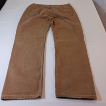 Carhartt Relaxed Fit Straight Leg Men's Khaki Cotton Jeans Size 38×32 image 11
