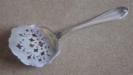 ANTIQUE SIMPSON HALL &amp; MILLER STERLING SILVER PIERCED SERVING SPOON 1890&#39;S - $225.00
