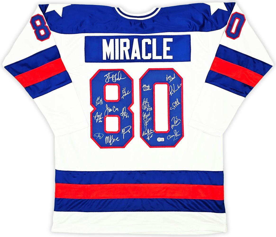 Primary image for 1980 USA Miracle On Ice (19) Team Signed Olympic Hockey Jersey BAS