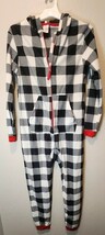 Cat &amp; Jack Fleece Pajama Boys Buffalo Plaid Red/Black/White Size 14 XL - $237.89 MXN