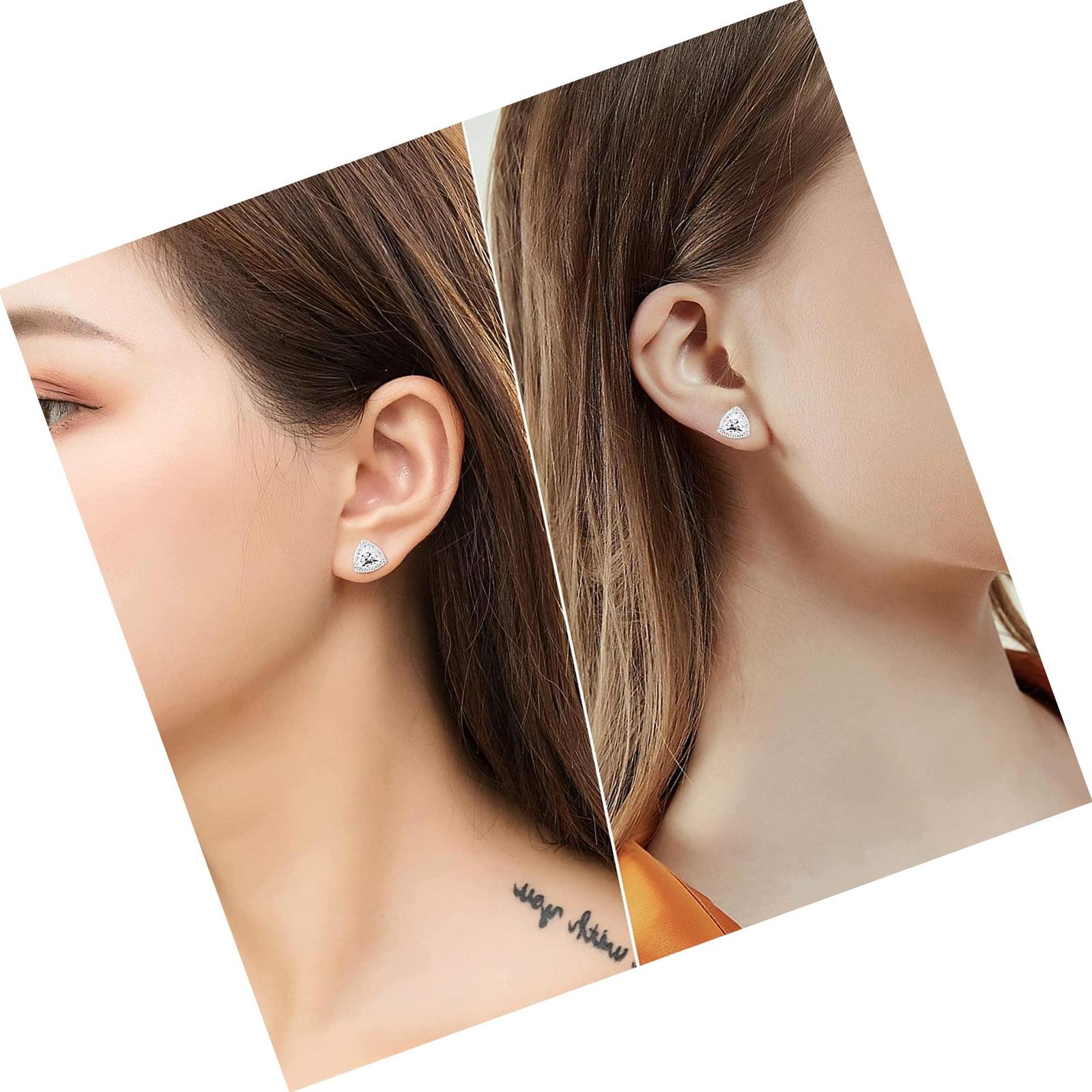 Diamond Earrings Studs,HOLYCOME 1/2Carat Diamond Item image 2