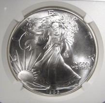 1986 Silver American Eagle NGC MS 69 AN821 - £73.88 GBP