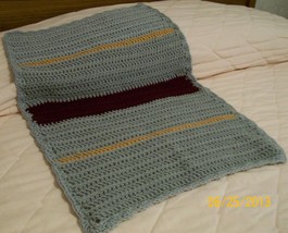 Gray Lap Blanket, Handmade, Pet Blanket, 18 inch doll, Hand Crocheted  - £11.92 GBP