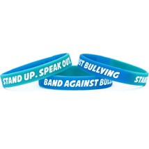 60 Adult 40 Child Anti Bullying Wristbands - Debossed Color Filled Silic... - £45.47 GBP