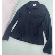 Footjoy Women's Golf Jacket FJ Full Zip Nylon Spandex Black Mock Neck Medium M - £15.84 GBP