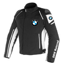 BMW Men CE Protected Armour Motorcycle Biker Racing Leather Jacket Motorbike NEW - £140.80 GBP