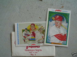 1983 Phillies Nostalgia Nights Postcards Ashburn Greats - $18.81