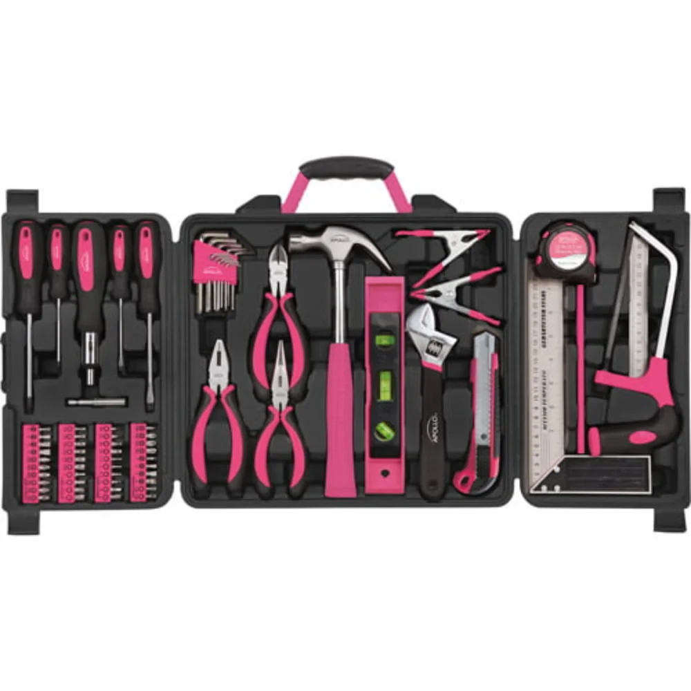 Apollo Precision Tools DT0204P 71-Piece Household Tool Kit, Pink Tool Case   Too - £74.85 GBP
