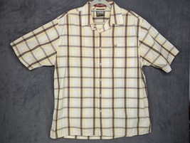 Southpole Hexagon Product Mens Plaid Button Up Short Sleeve Shirt Sz Lar... - $18.69