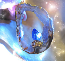HAUNTED GEODE NECKLACE TWO FIRES EMPOWER & PROTECT MAGICK HIGHEST LIGHT MAGIC image 2
