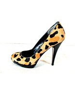 Jones New York Fabric Animal Print Slip On Pumps Heels Shoes Women&#39;s 7 M... - £18.77 GBP