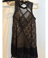 Free People women's dress sz. M black cotton - $21.00