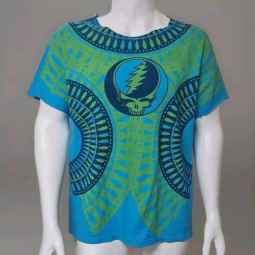 Grateful Dead Vintage Shirt Mens L/XL Steal Your Face All Over Mandala P... - $45.10