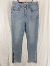 Levi&#39;s 724 High Rise Blue Denim Jeans Sz 30x32 Zip Hem Button Shank NWT $98 - $52.24