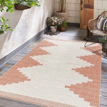 Size: 2&#39; x 2&#39;11&quot; Rectangle - Djugun Peach Fuzz Indoor &amp; Outdoor Rug - $750.51 MXN
