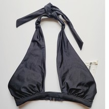 Fashion Union Swimwear Halter Triangle Bikini Top Black XS NEW - £15.73 GBP