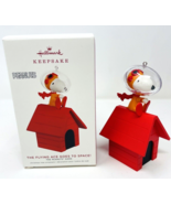 Hallmark Keepsake Peanuts The Flying Ace Goes To Space Christmas Ornamen... - £14.15 GBP
