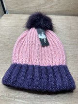 MARCUS ADLER Starburst Pom Pom Hat NWT Rose and Purple soft and adorable... - $14.85