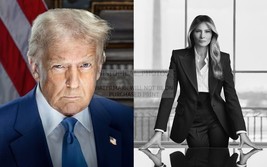 Donald Trump &amp; Melania Trump Official 2025 White House Portraits 8X10 Photos Set - £12.12 GBP