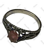 Vintage Sterling Signed 925 Shube Dakota West Pink Rhodonite Ring Band s... - $1,197.76 MXN
