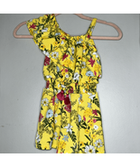 BCBGirls Yellow Shorts Romper with Flowers and Tassels, Girls Size XS 5/6 - £7.69 GBP
