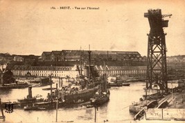 Early 1900s Antique postcard. Carte Postale 180 Brest. Vue sur l’Arsenal BK44 - £3.89 GBP
