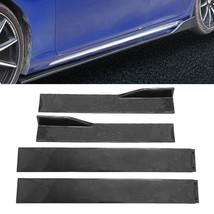 68.9&quot; Carbon Fiber Side Skirt Extension Rocker Panel Body Kit Lip Splitters 4PCS - £39.82 GBP